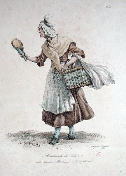 A cukrászsütemény eladó, 4. a Párizs kiáltásai sorozatból, metszett: Francois Seraphin Delpech (1778-1825) alkotó: Antoine Charles Horace Vernet