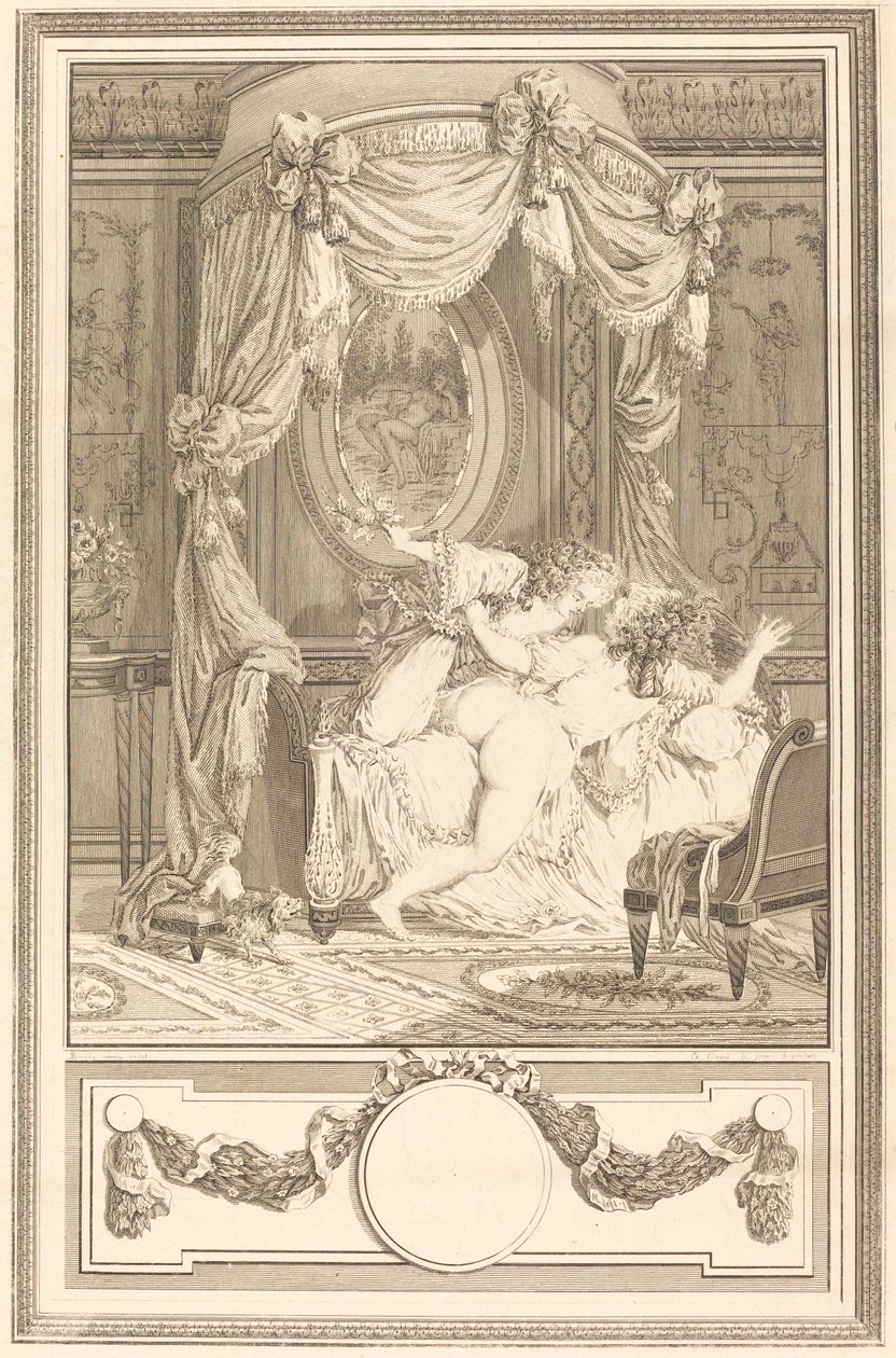 La raclee avec des roses (The Thrashing with Roses) alkotó: Antoine Cosme Giraud after Antoine Borel