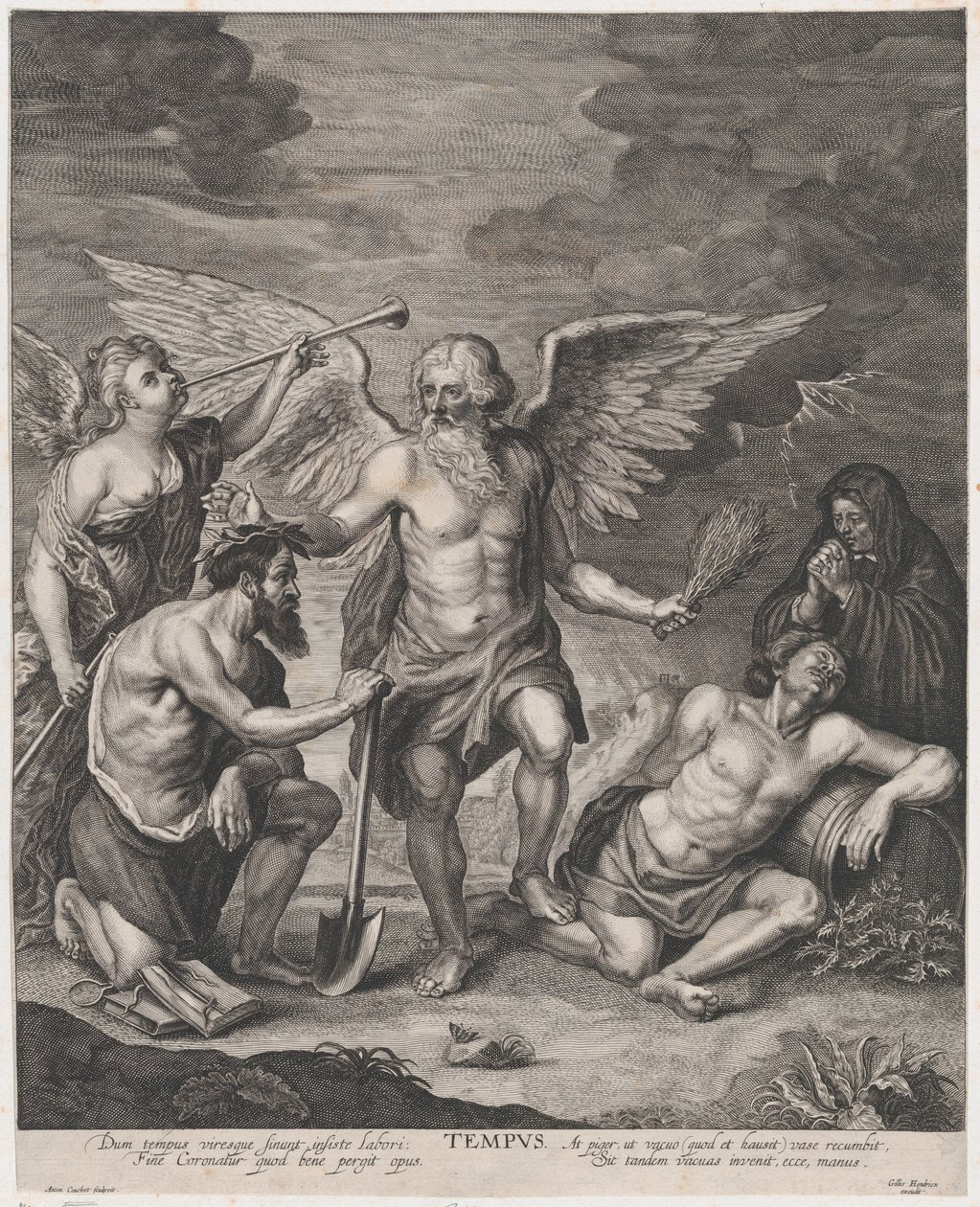 Időt koronázó Foglalkoztatás és büntetés Idleness, kb. 1650-77. alkotó: Antoine Couchet