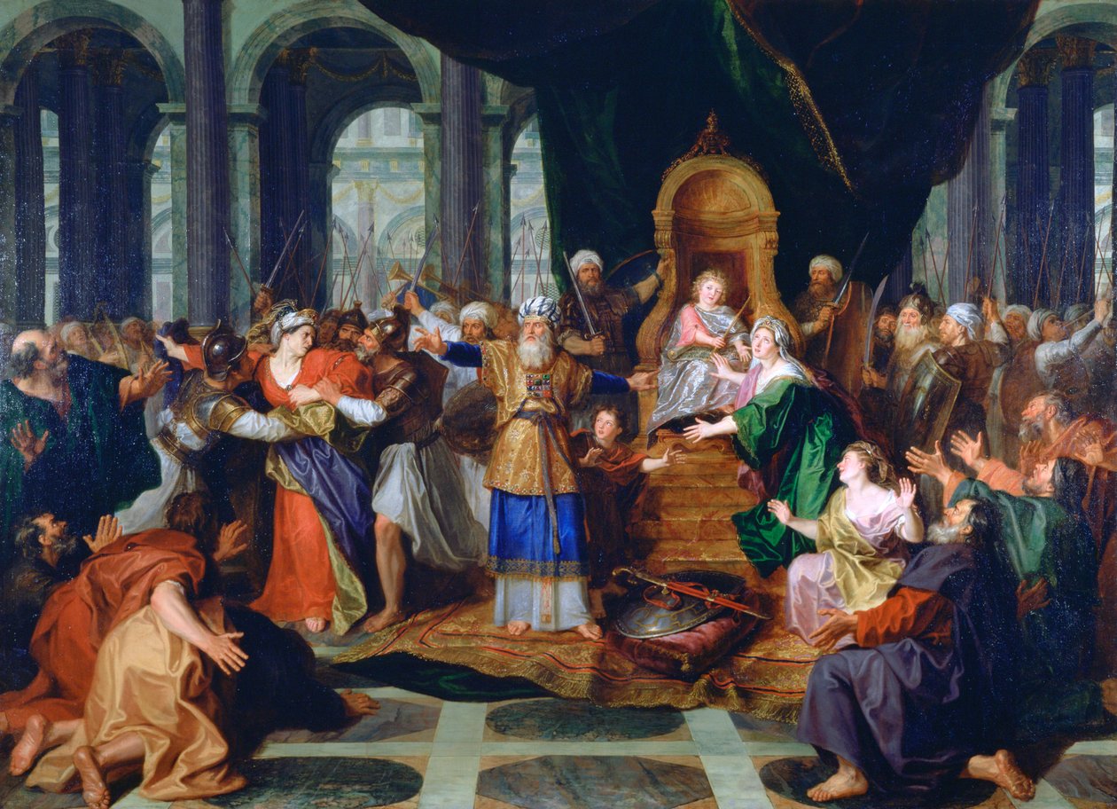 Athaliat kiűzték a templomból, 1697 előtt festették alkotó: Antoine Coypel
