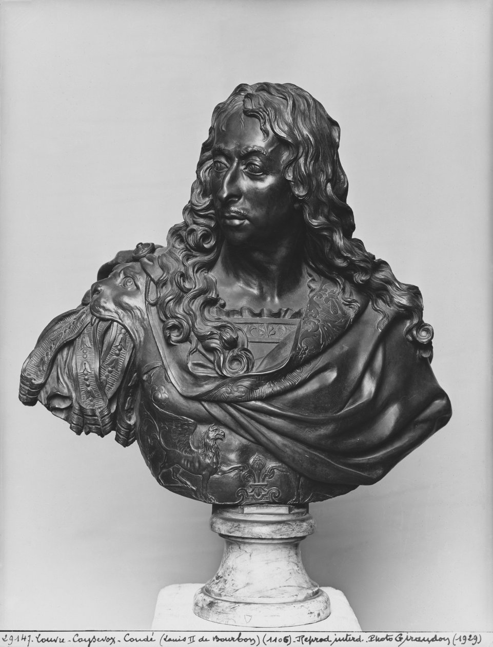 Lajos Bourbon hercegének mellszobra, Le Grand Conde (bronz) alkotó: Antoine Coysevox