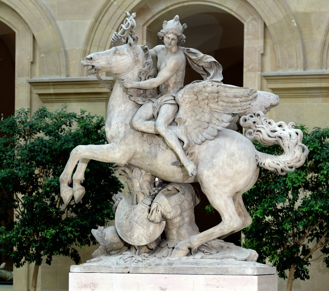 A Pegasuson lovagló Merkúr, „Marly lova” néven ismert, 1701-02 (márvány) alkotó: Antoine Coysevox