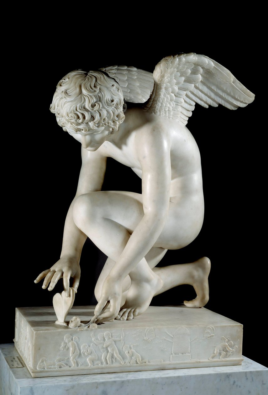 Ámor vagy „Szerelem elvisz egy butterillont” Márványszobor, Antoine Denis Chaudet (1763-1810) 1817 Párizs, Louvre Múzeum alkotó: Antoine Denis Chaudet