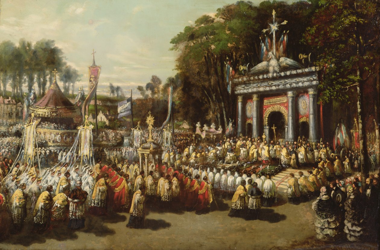 Szentségi körmenet, 1855 alkotó: Antoine Detrez