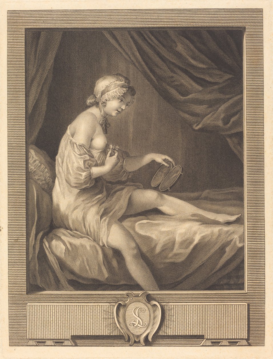 A rózsabimbó összehasonlítása alkotó: Antoine Francois Dennel after Gabriel Jacques de Saint Aubin