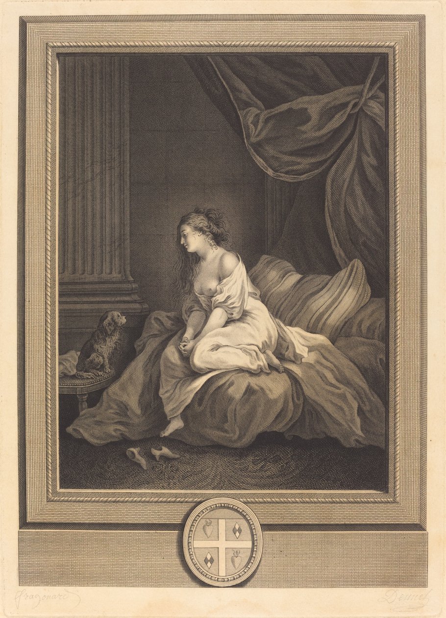 Ha olyan hűséges lenne hozzám alkotó: Antoine Francois Dennel after Jean Honoré Fragonard