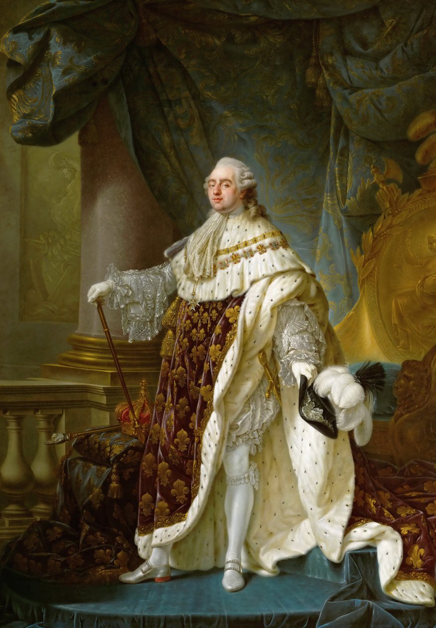 XVI. Lajos király portréja 1754-1793 koronázási ruhájában, 1779 alkotó: Antoine François Callet