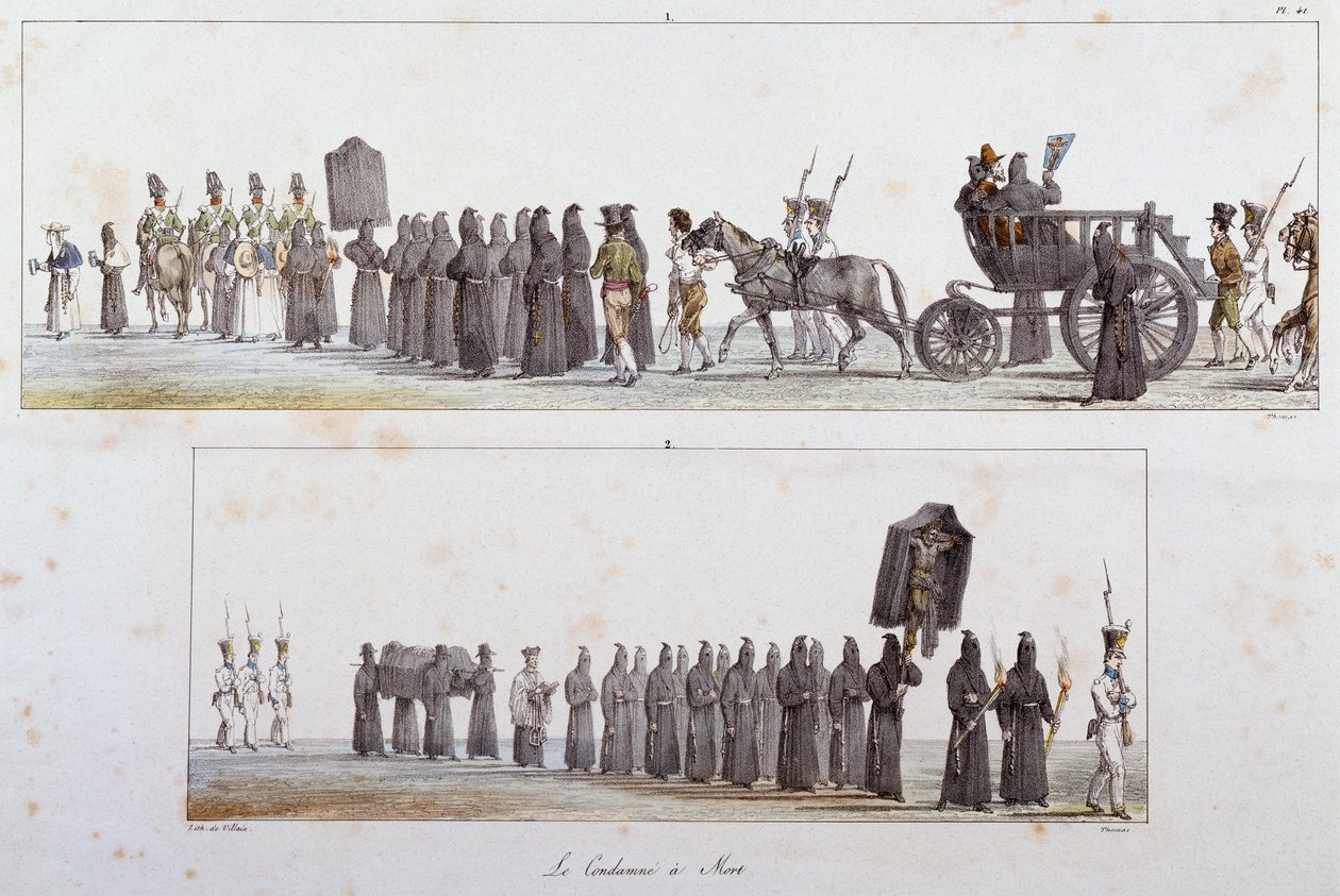Halálra ítélte Antoine Jean-Baptiste Thomas (1791-1834), akvarell alkotó: Antoine Jean Baptiste Thomas