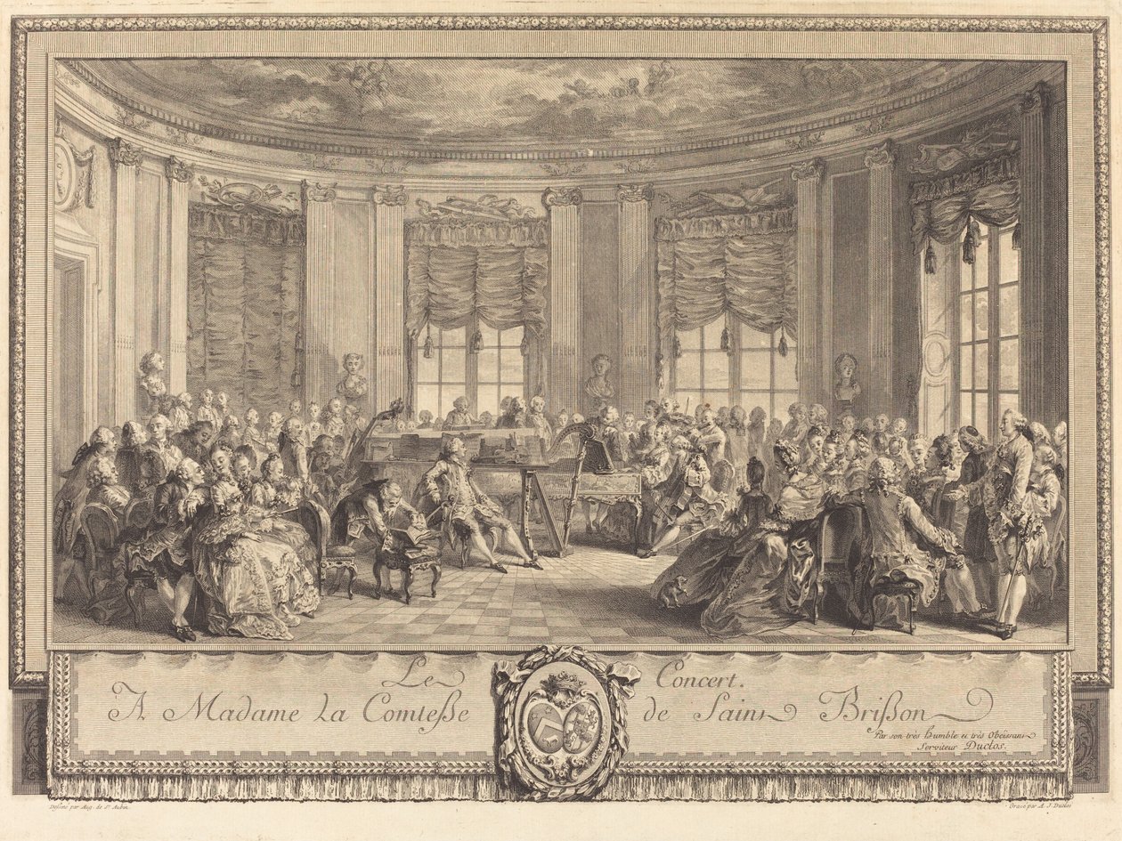 A koncert alkotó: Antoine Jean Duclos after Augustin de Saint Aubin