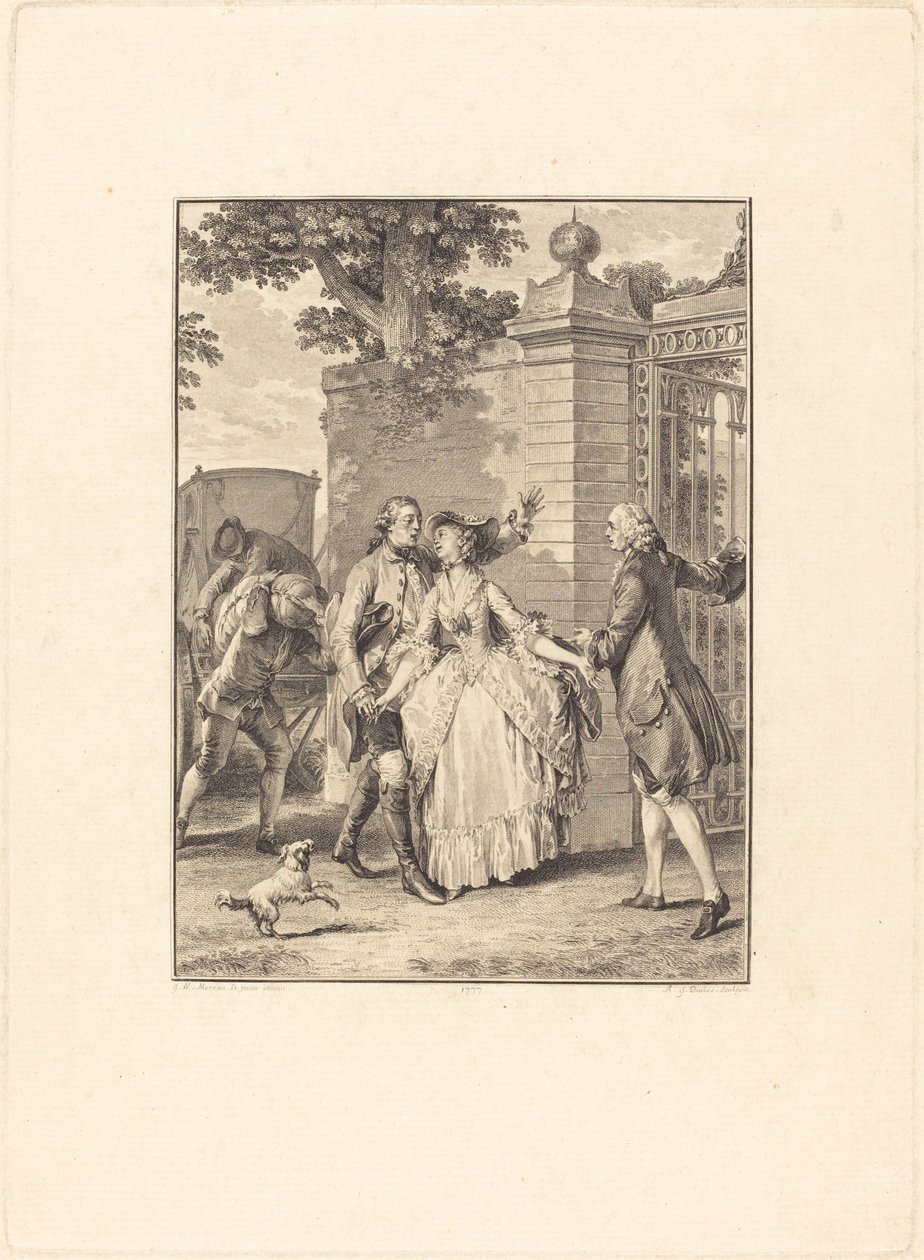 A szép lelkek bizalma alkotó: Antoine Jean Duclos after Jean Michel Moreau