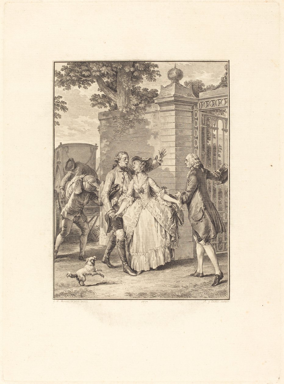 A szép lelkek bizalma alkotó: Antoine Jean Duclos after Jean Michel Moreau