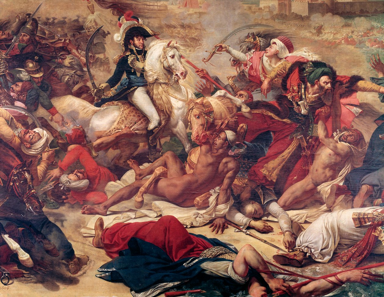 Abukir csata, Murat tábornok az oszmán hadsereg ellen harcolva. (Részletek, Olaj, vászon alkotó: Antoine Jean Gros