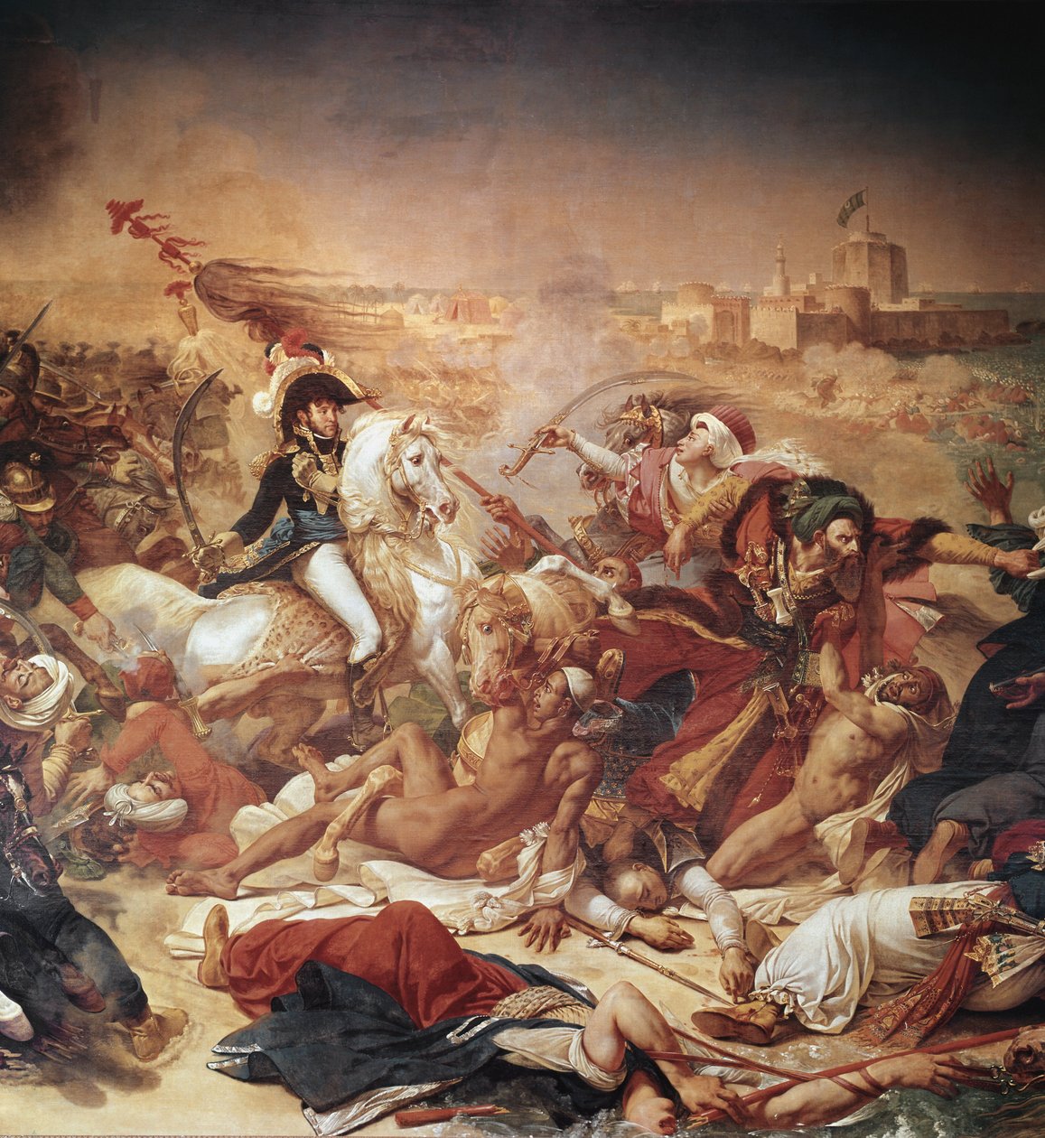 Abukiri csata, Murat tábornok az oszmán hadsereg ellen harcoló részlet (1806, olaj, vászon) alkotó: Antoine Jean Gros