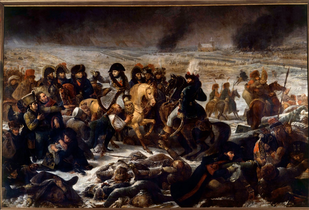 Poroszország és Lengyelország hadjárata (1806-1807): „” I. Napóleon (1769-1821) az eilaui csatatéren 1807. 02. 09”” Antoine Jean Gros (1771-1835) festménye 1808 V. 5,21x7,84 m alkotó: Antoine Jean Gros