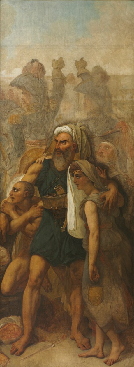 Egyiptomi családi vázlat a piramisok csatájához, c. 1835. alkotó: Antoine Jean Gros