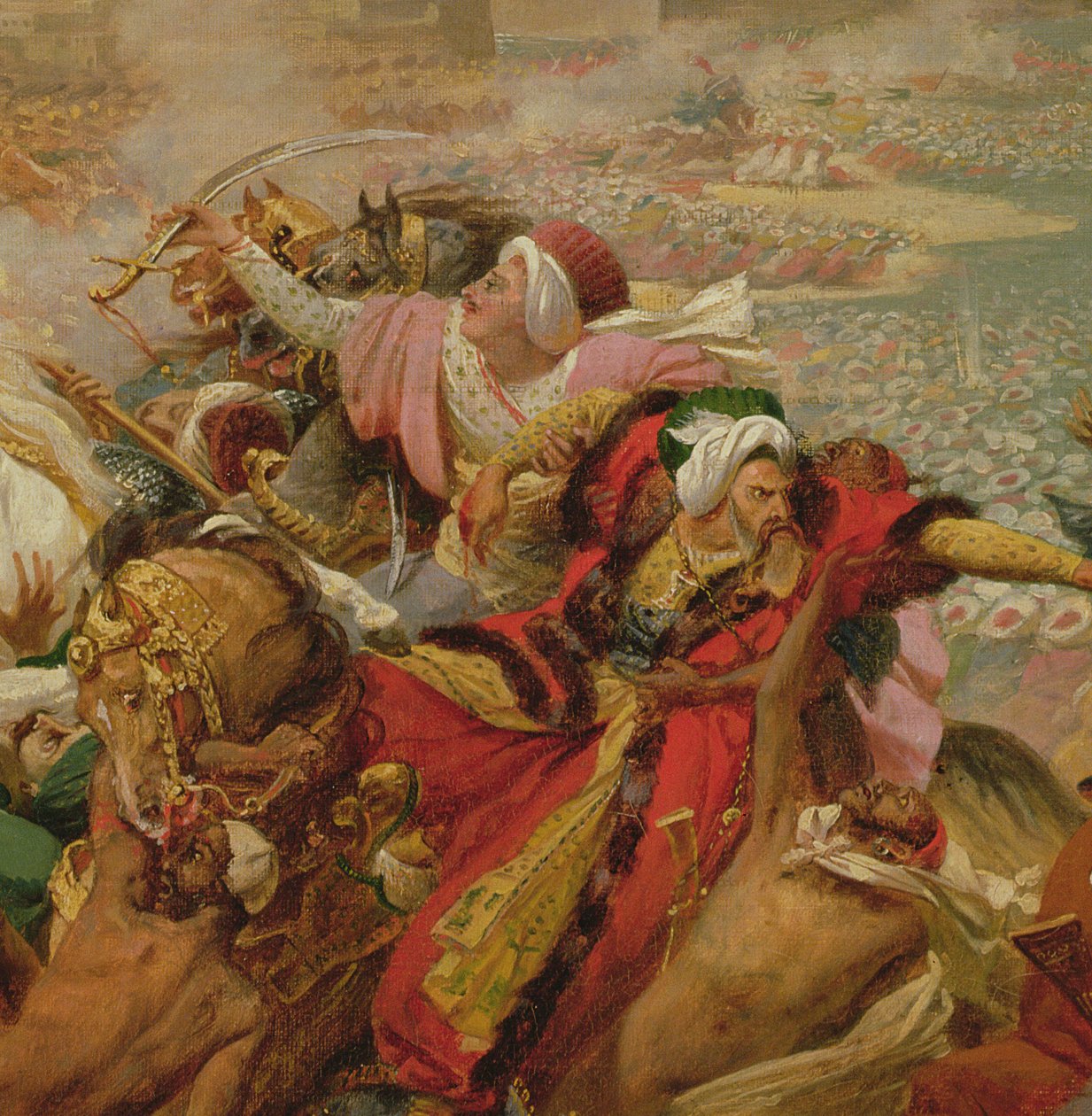 Murat legyőzi a török hadsereget Aboukirnál 1799. július 25-én (részlet), 1805 körül (olaj, vászon a fedélzeten) alkotó: Antoine Jean Gros