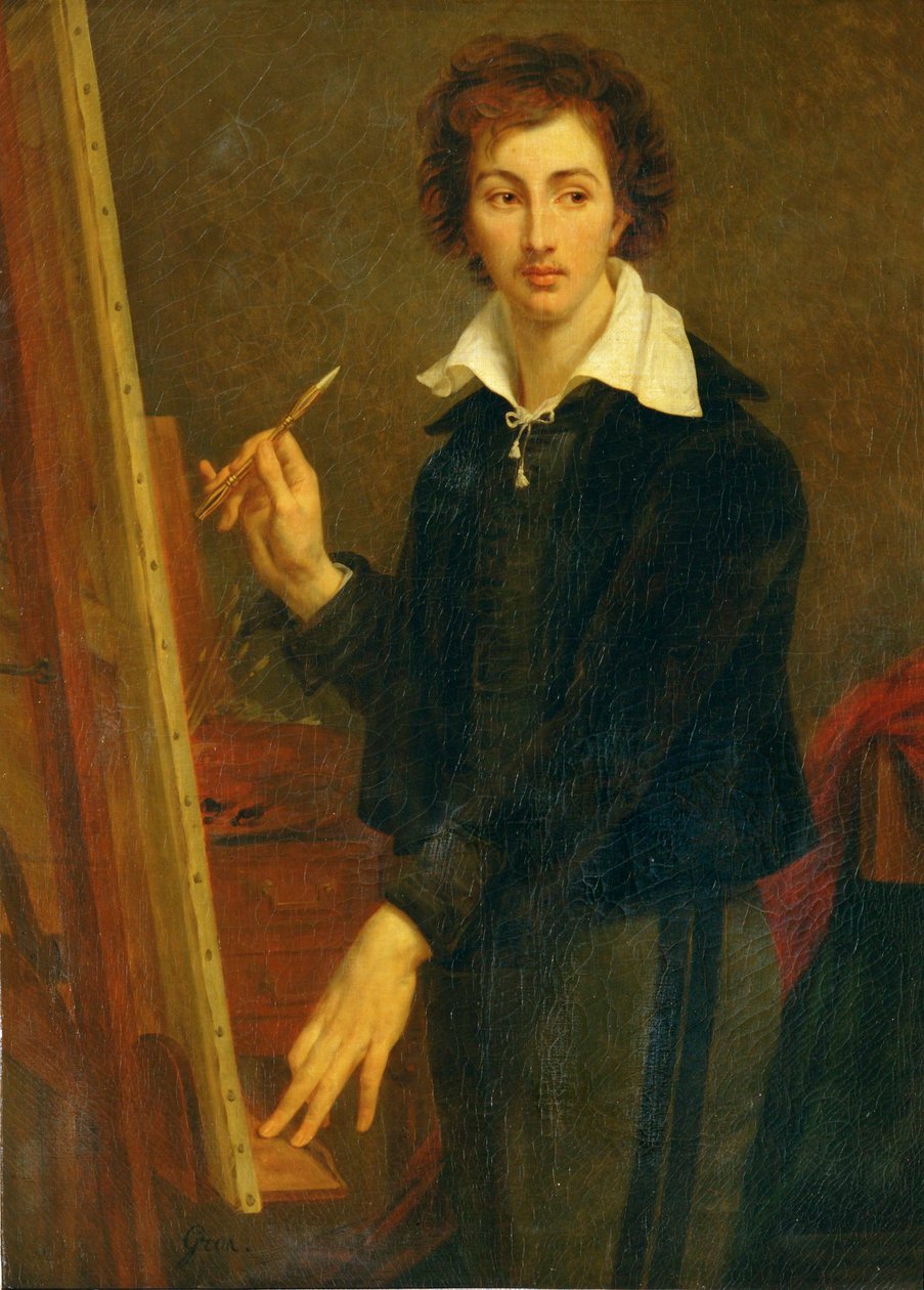 Alcide e la Rivalliere gróf portréja, Gros tanítványa ... alkotó: Antoine Jean Gros
