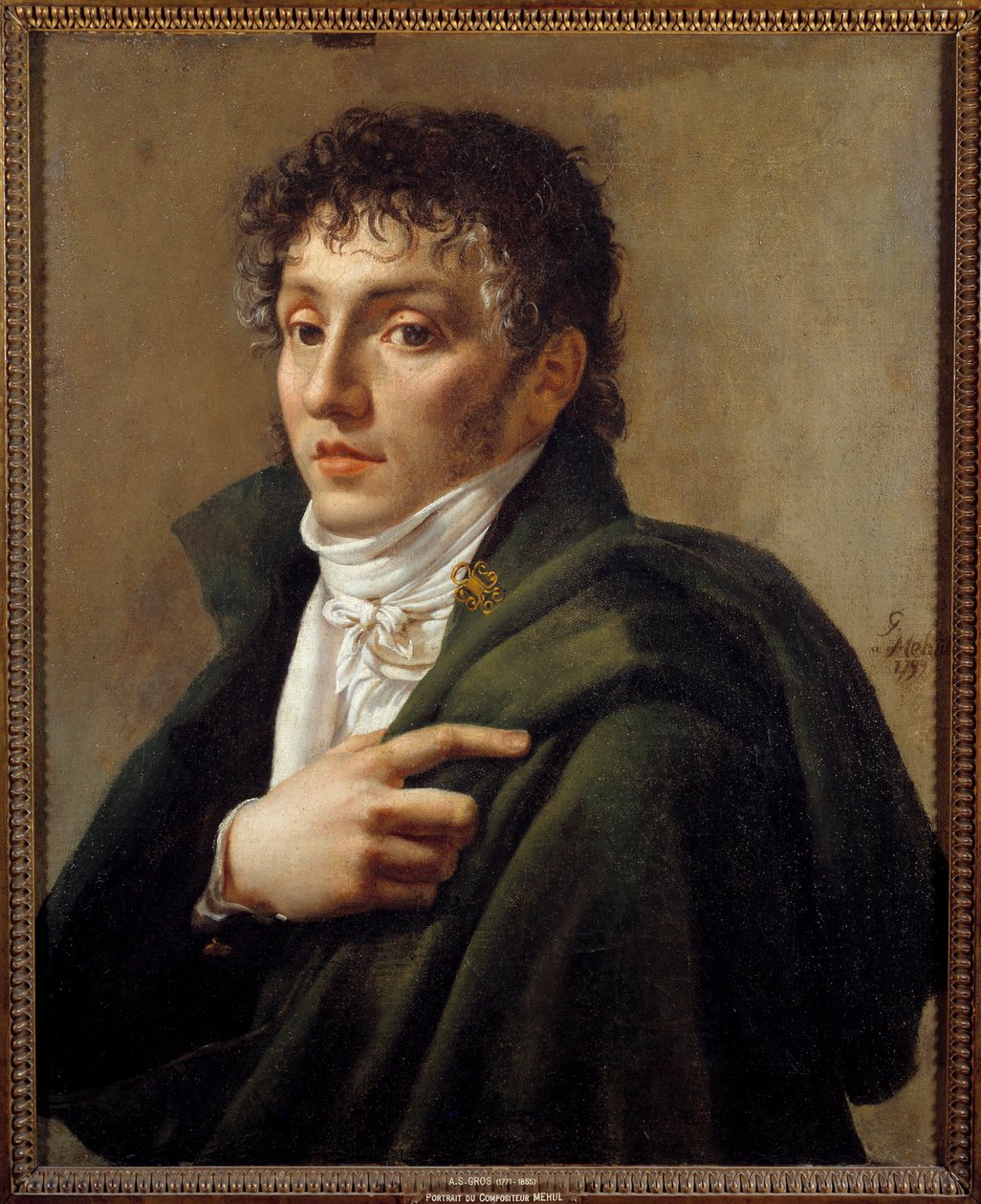 Etienne Mehul (1763-1817) zeneszerző portréja Antoine Jean Gros (1771-1835) festménye 1799 V. 0,65x0,53 m Párizs, Carnavalet Múzeum alkotó: Antoine Jean Gros