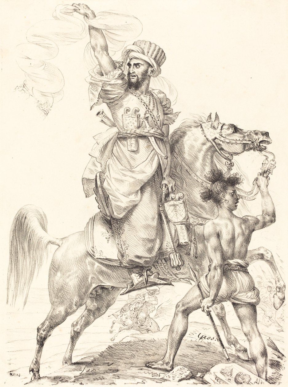 A mamelukok főnöke lóháton alkotó: Antoine Jean Gros