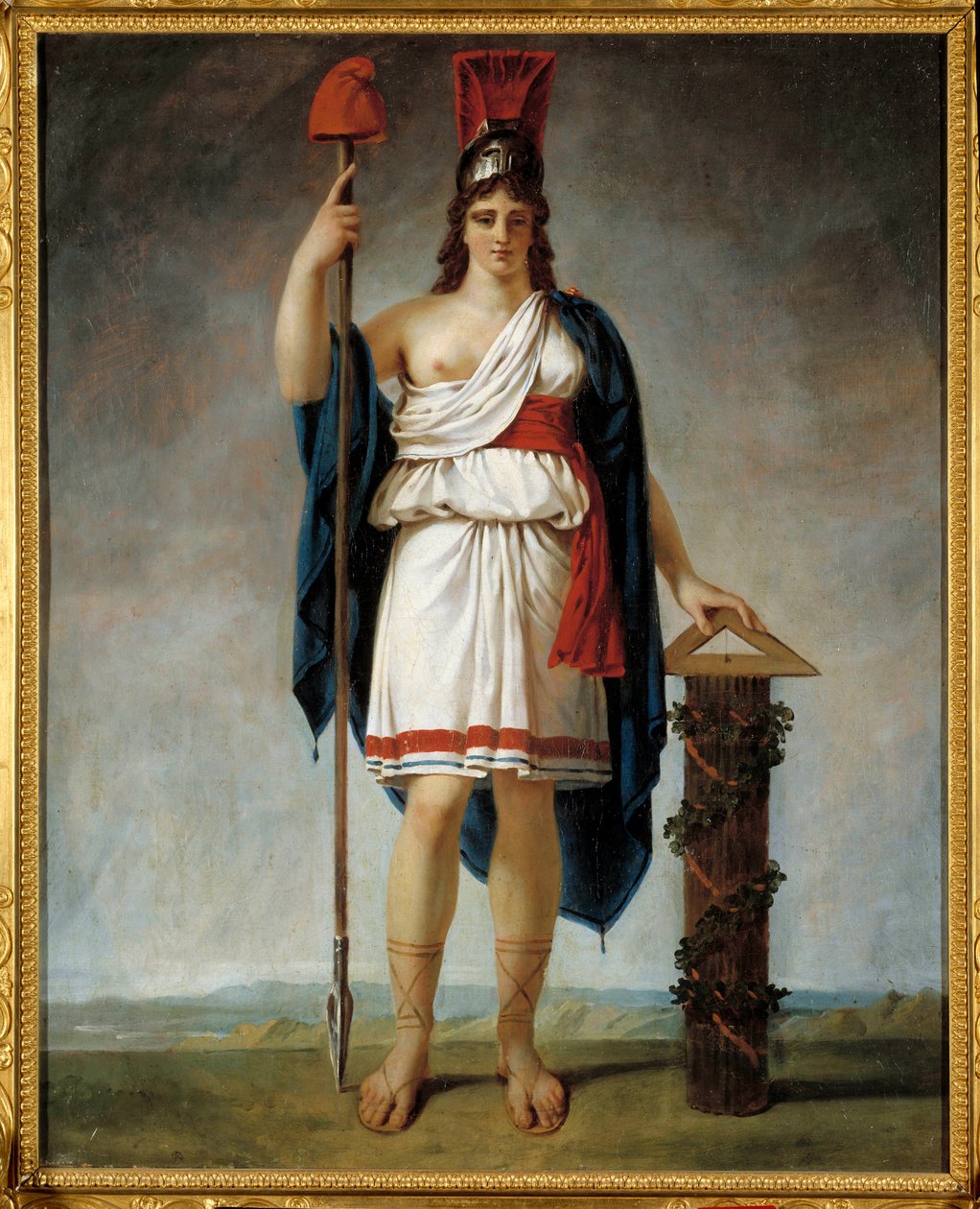 A Francia Köztársaság évi II. A köztársaság allegóriája: a lándzsa végén a fríg sapka (a francia forradalom jelképei). Antoine Jean Grosnak (1771-1835) tulajdonított festmény alkotó: Antoine Jean Gros