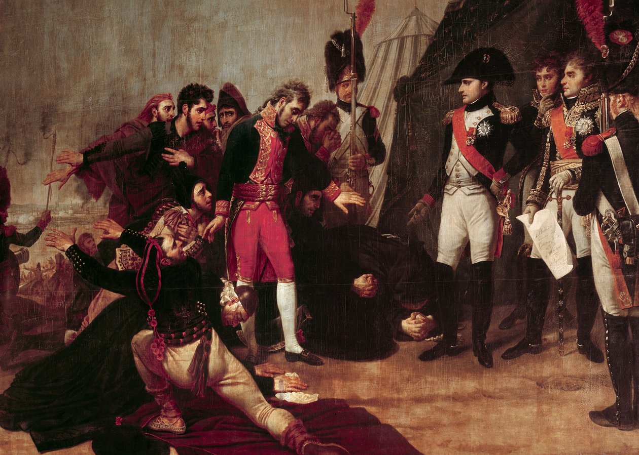 Madrid megadása. I. Napóleon 1808. december 4-én megkapta Madrid feladását alkotó: Antoine Jean Gros