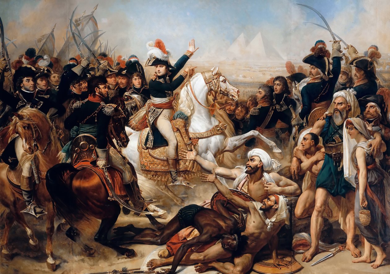 Bonaparte a piramisok csatájában 1798. július 21-én alkotó: Antoine Jean Gros Baron