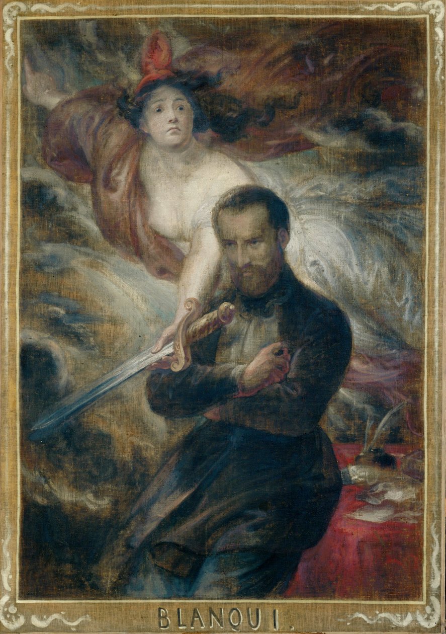 Auguste Blanqui, újságíró és forradalmár, az 1871-es kommün tagja ... (festmény, vászon) alkotó: Antoine Joseph Wiertz