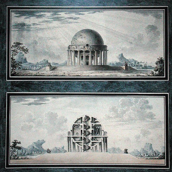 Tervezés egy Cosmopolite házához, 1783 (wc papíron) (részlet) (lásd még: 195241-195242, 196725-196726) alkotó: Antoine Laurent Thomas Vaudoyer