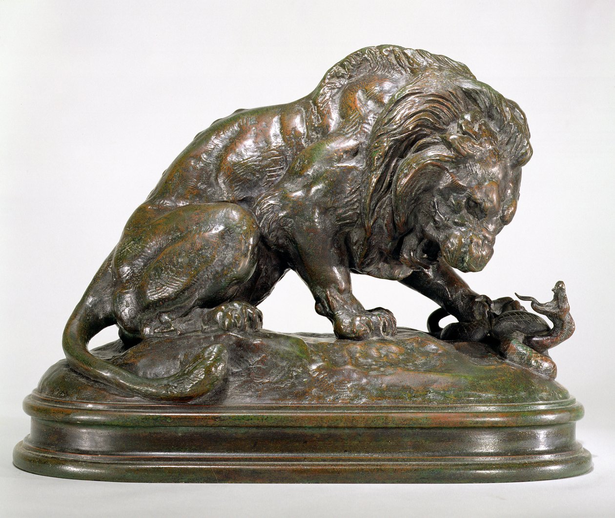 Oroszlán és Kígyó alkotó: Antoine Louis Barye