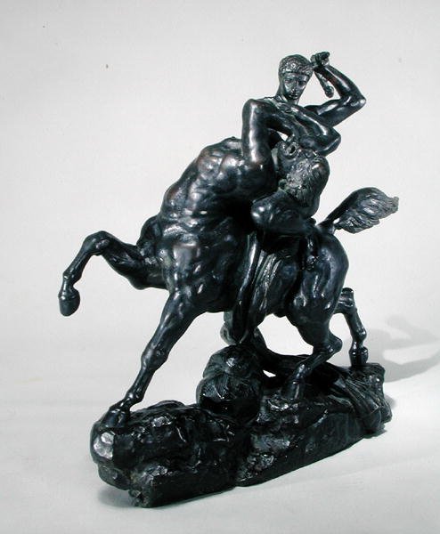 Thészeusz a Kentaur Bienor ellen (bronz) (elölnézet) alkotó: Antoine Louis Barye