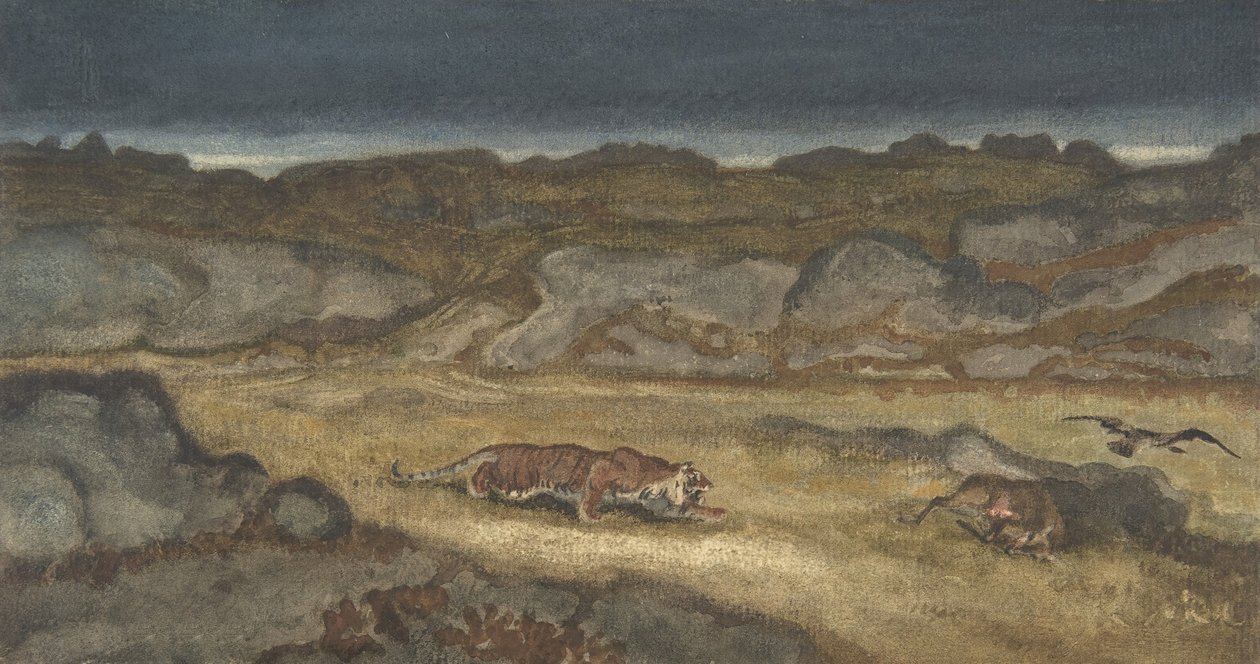 Tigris Stalking Prey, . alkotó: Antoine Louis Barye