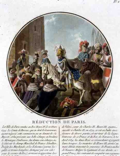 Párizs elfoglalása 1594-ben, Louis Roger metszete alkotó: Antoine Louis Francois (after) Sergent Marceau
