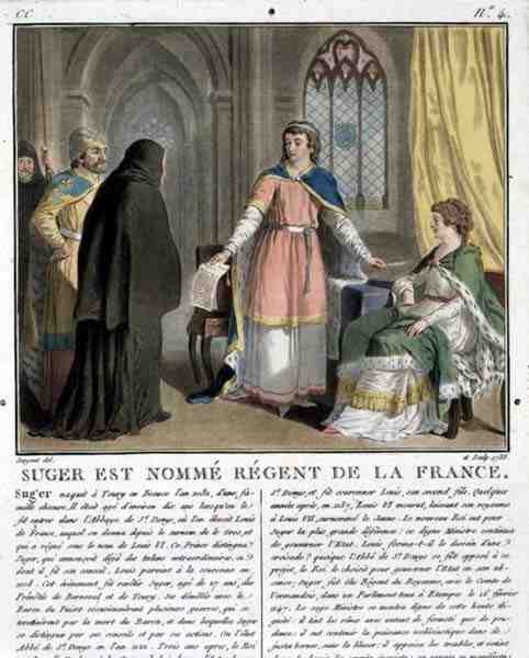 Suger apátot (1082-1152) Franciaország régensének nevezték, 1788 alkotó: Antoine Louis Francois Sergent Marceau