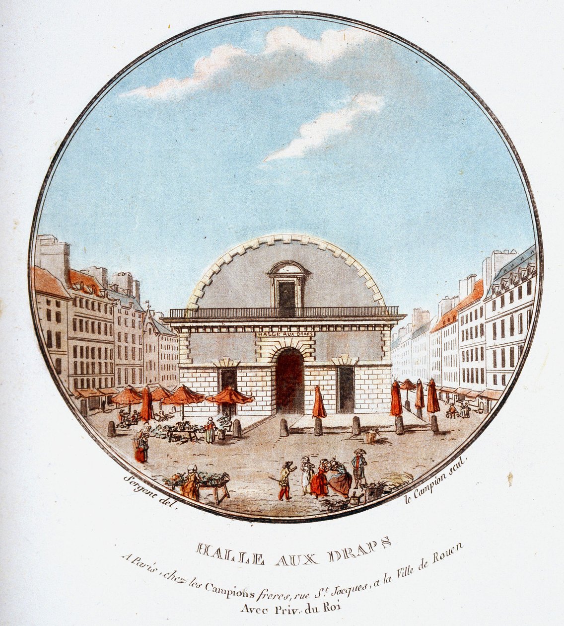 Őrmester prittoreszk kilátásában Párizs fő épületeire alkotó: Antoine Louis Francois Sergent Marceau