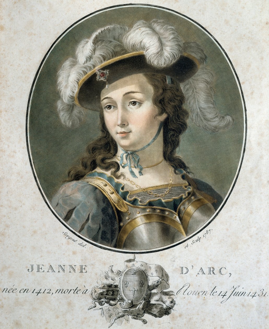 Jeanne of Arc (1412-1431) portréja, Sergent alkotó: Antoine Louis Francois Sergent Marceau