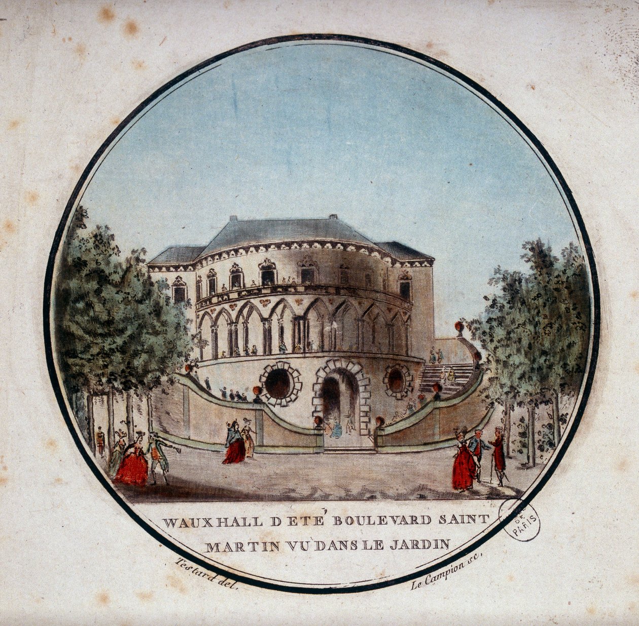 A boulevard saint germain borjúterme a párizsi kertből. Őrmester prittoreszk kilátásában Párizs fő épületeire alkotó: Antoine Louis Francois Sergent Marceau