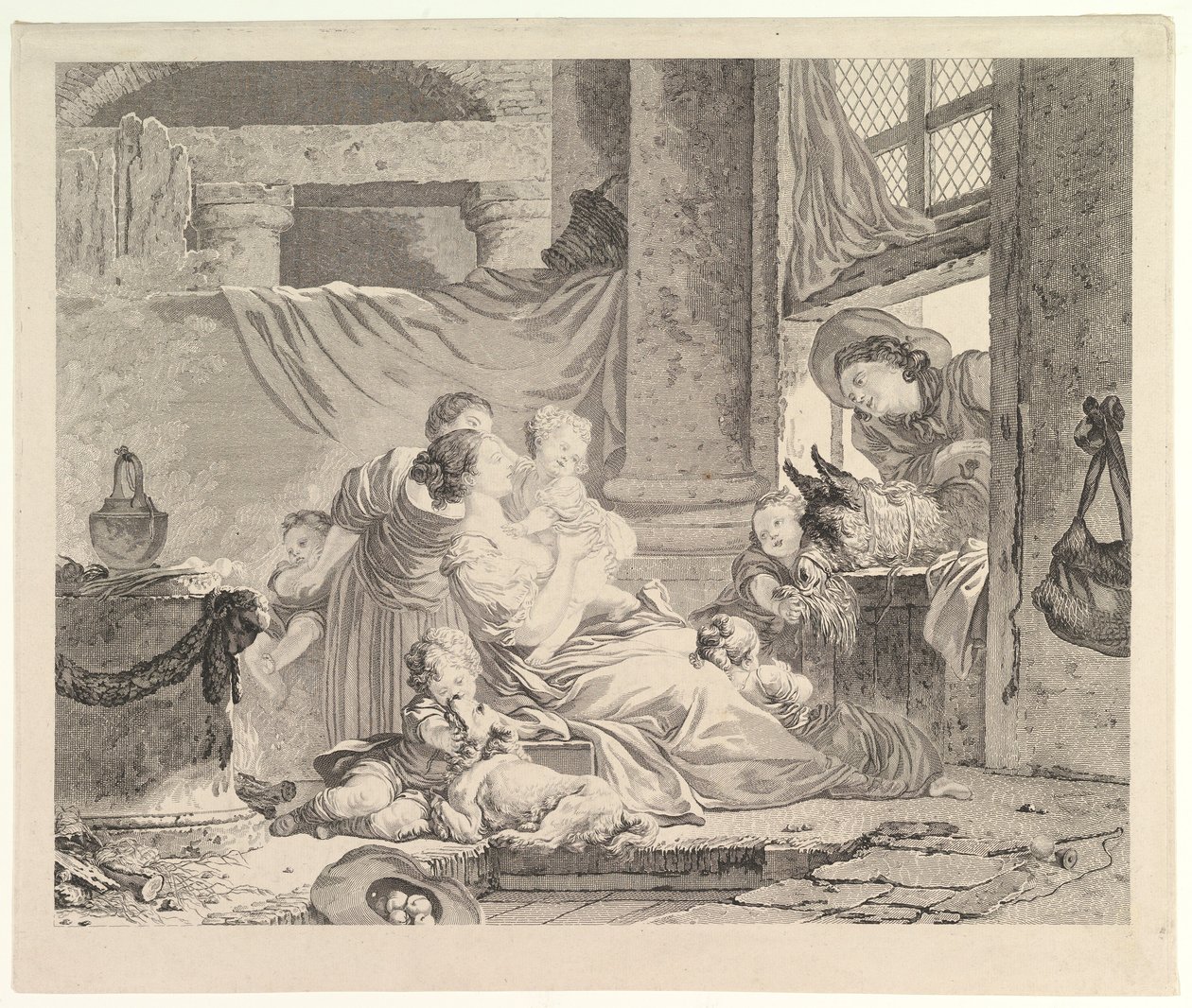 A gazda családja.n.d alkotó: Antoine Louis Romanet