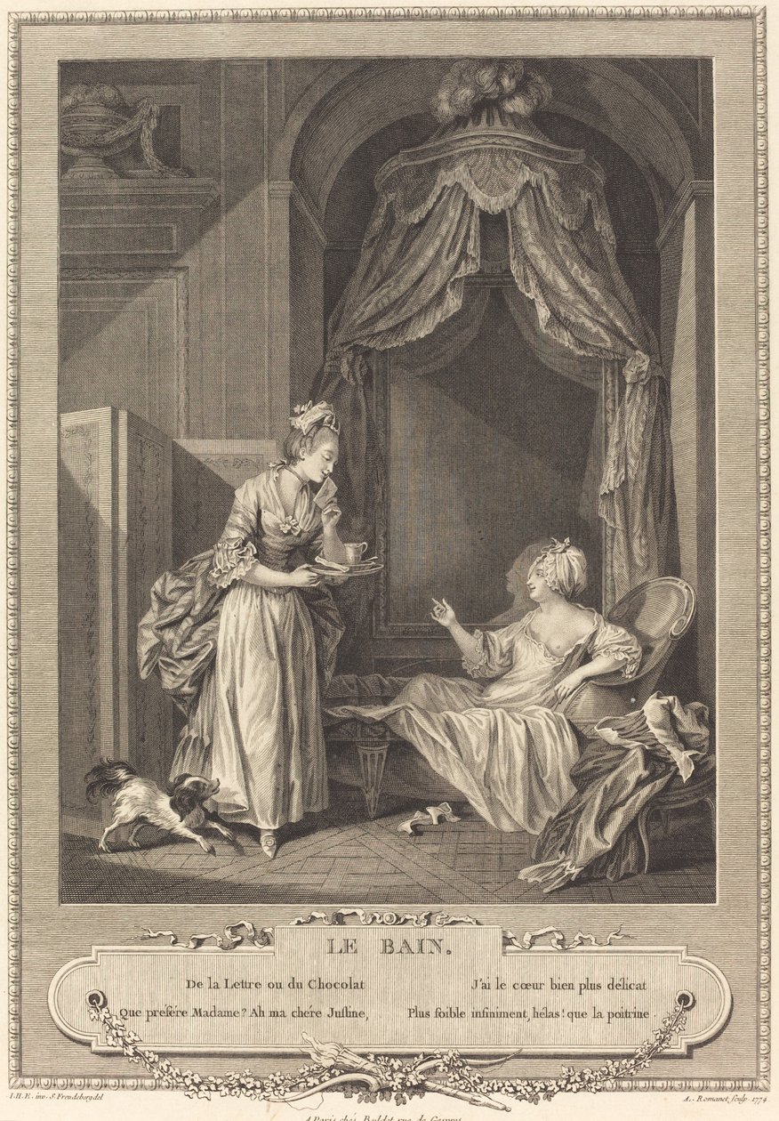 A fürdés alkotó: Antoine Louis Romanet after Sigmund Freudenberger