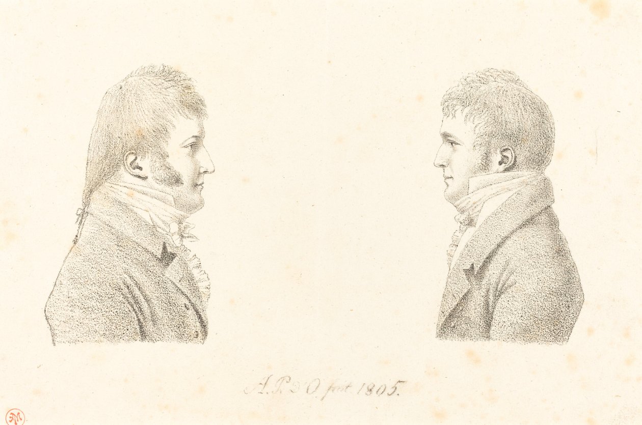 Önarckép és a művész testvére alkotó: Antoine Marie Philippe Louis d