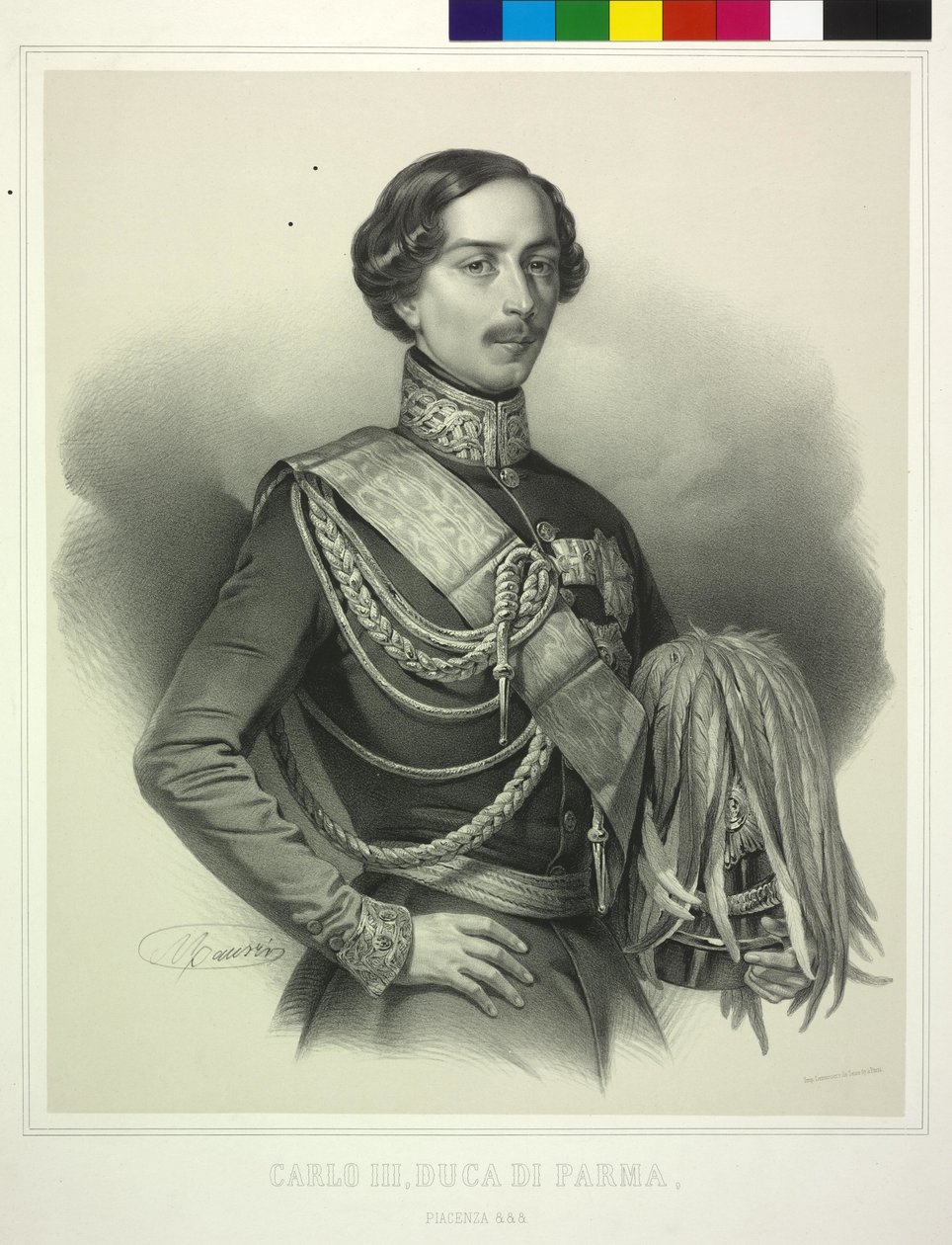 III. Károly, Parma hercege (litográfia) alkotó: Antoine Maurin