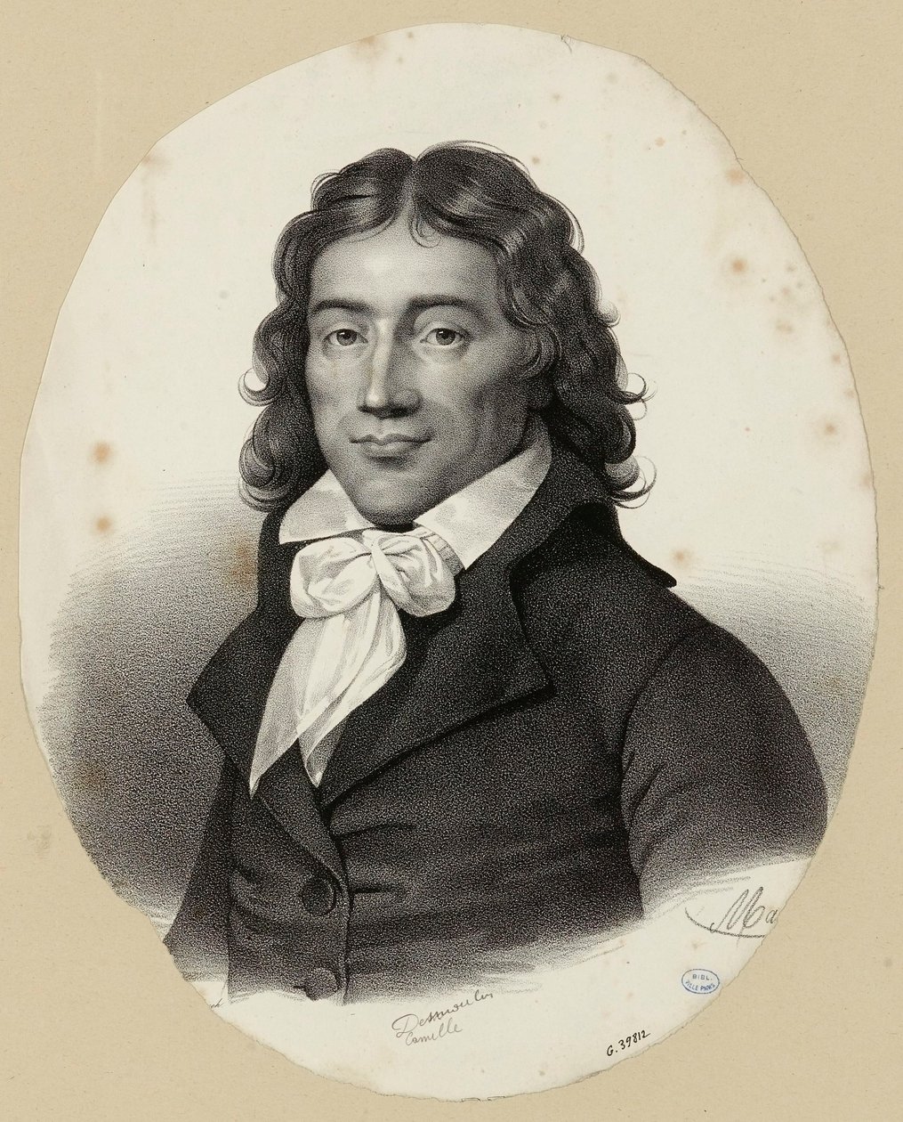 Camille Desmoulins portréja alkotó: Antoine Maurin