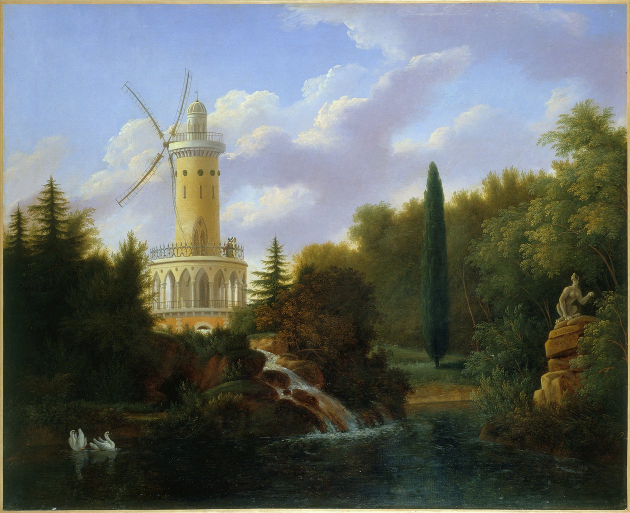 Szélmalom a párizsi Folie-Beaujonban, 1827 alkotó: Antoine Patrice Guyot