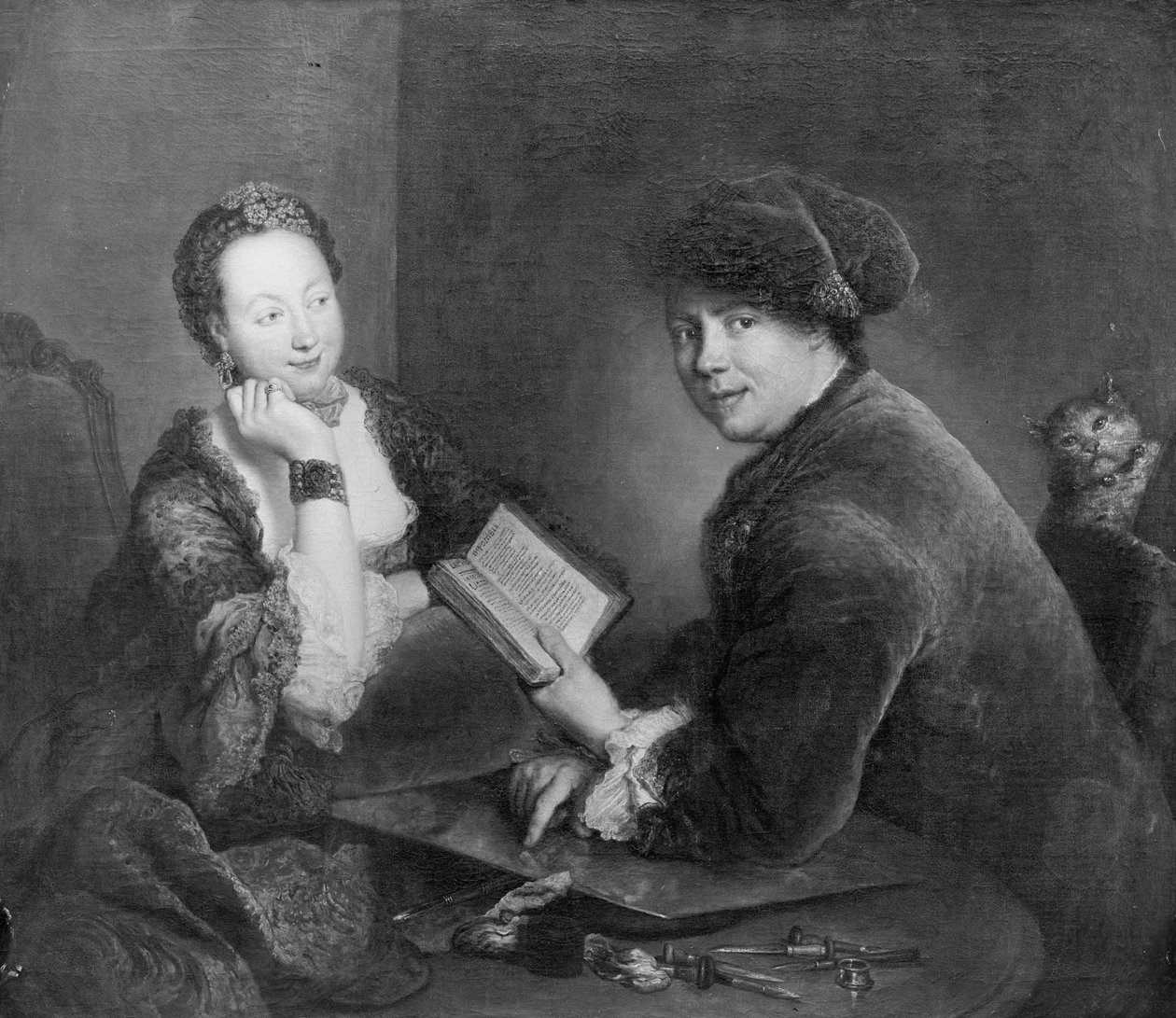 Georg Friedrich Schmidt rézmetsző és felesége, Dorothea Luise, születési neve Videbant, portréja alkotó: Antoine Pesne