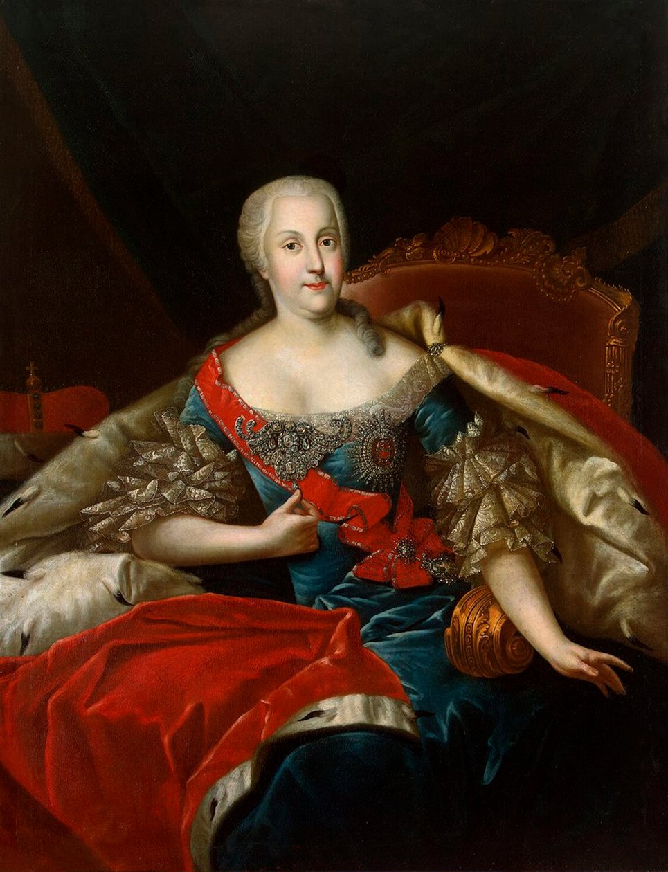 Johanna-Elizabeth, Anhalt-Zerbst választónője portréja, 1712-1760, c1746 alkotó: Antoine Pesne