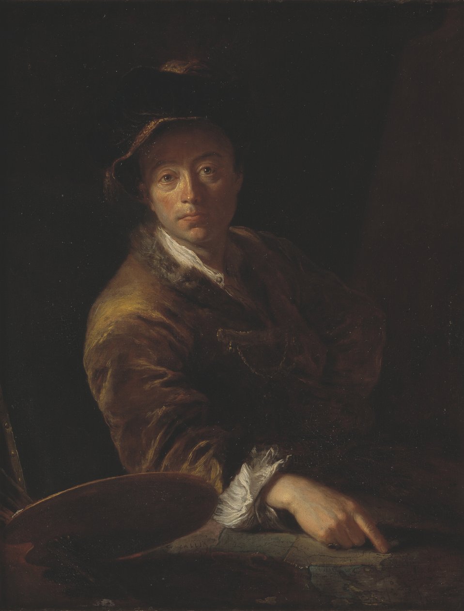 Egy festő portréja (feltehetően C. L. Agricola, 1667-1719) alkotó: Antoine Pesne