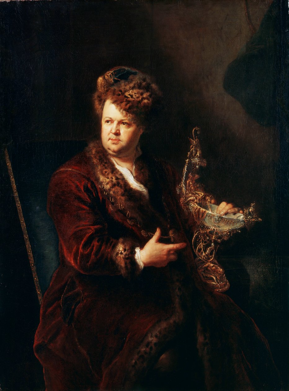Johann Melchior Dinglinger ékszerész portréja, 1721 alkotó: Antoine Pesne