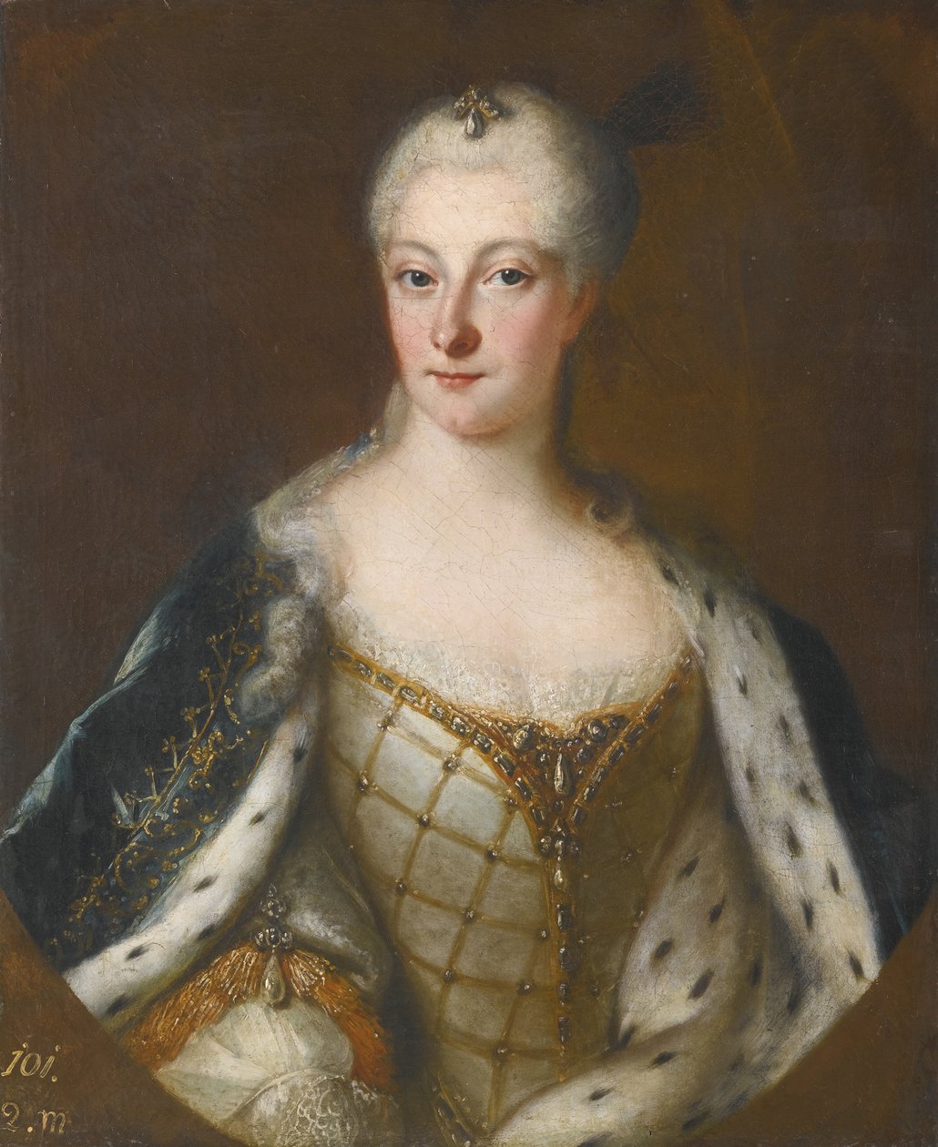 Brandenburg-Schwedt Henriette Mária portréja 1702-1782 alkotó: Antoine Pesne School