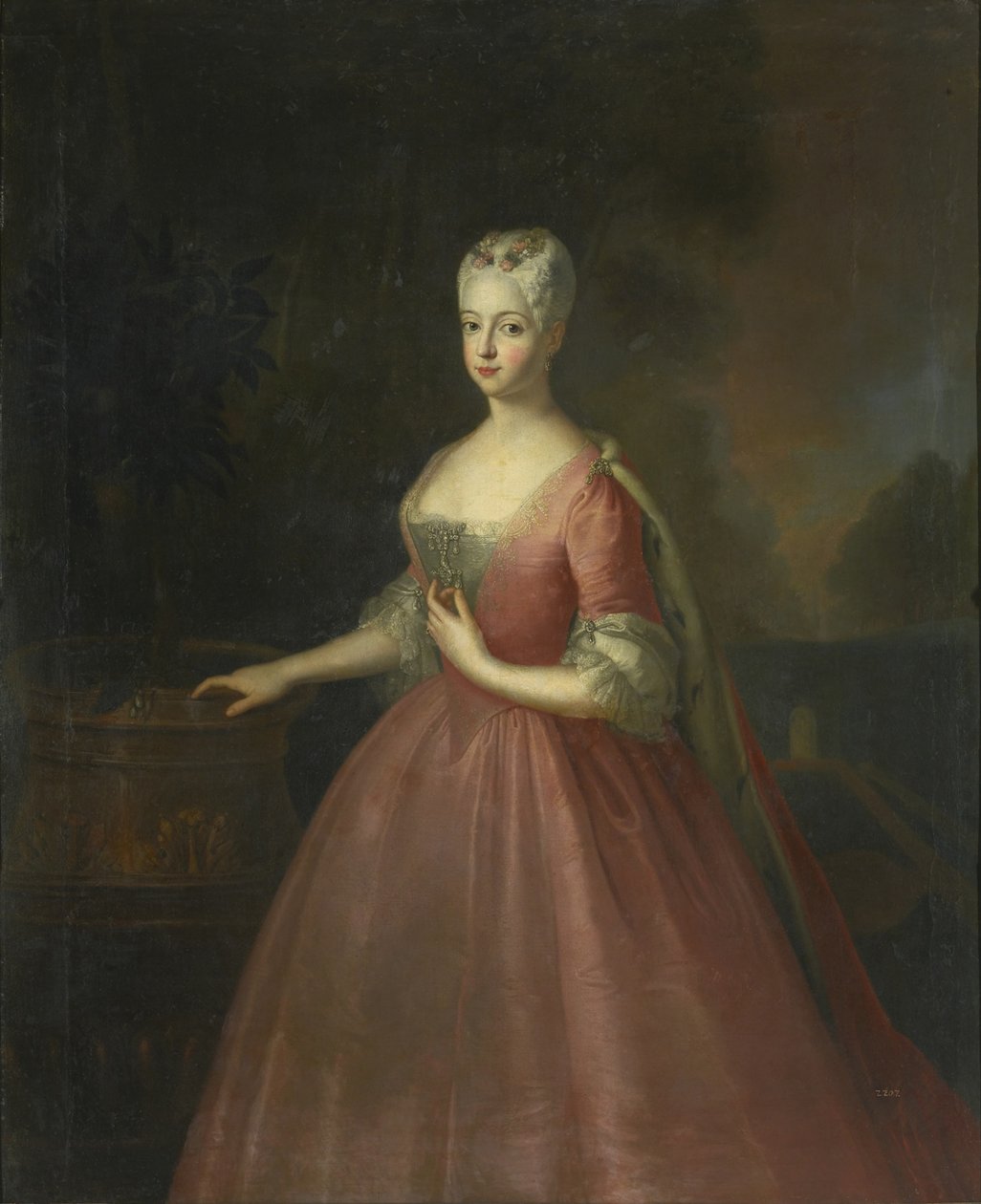 Friederike Luise porosz hercegnő 1714-1784, brandenburg-ansbachi őrgróf portréja alkotó: Antoine Pesne School