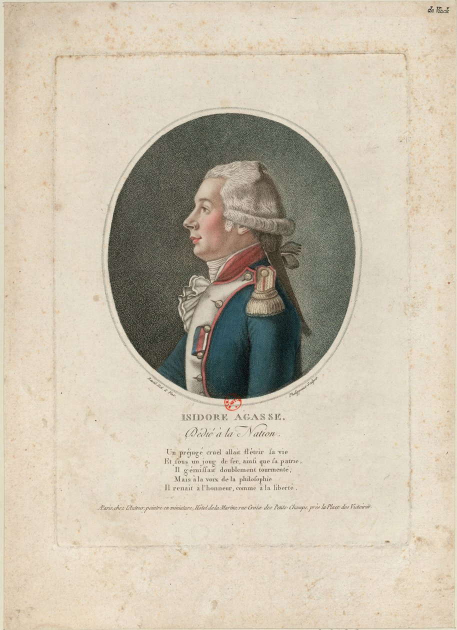 Isidore Agasse, c. 1790 alkotó: Antoine Phelippeaux