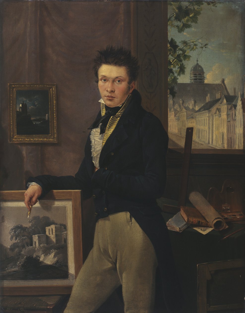 Önarckép (olaj a panelen) alkotó: Antoine Pierre Steyaert